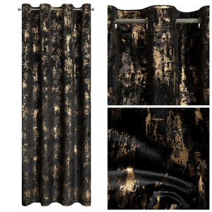 Curtain 140 x 250 Decorative Velvet Tonia Black