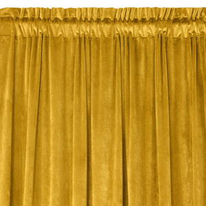Decorative Curtain D91 Rosa On Tape 140 x 300 Mustard