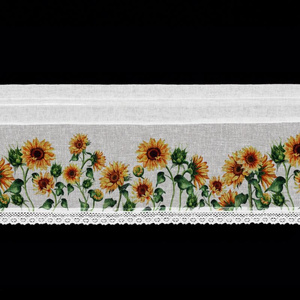 Curtain 30 x 150 Decorative Ready Helia White+Yellow