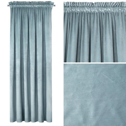 Decorative Curtain D91 Rosa On Tape 140 x 300 Marine
