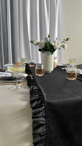 Table Runner 40 x 180 Decorative with Ruffles Ligia 10
