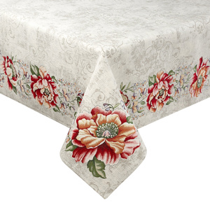 140 x 180 Decorative Tapestry Tablecloth 1182 Red