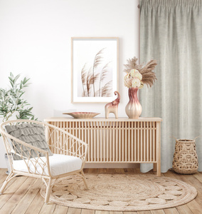 Curtain 140 x 280 Decorative Tape Blanka Natur