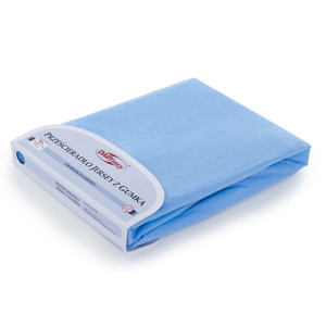 Jersey sheet with elastic 027_D Blue 160x200