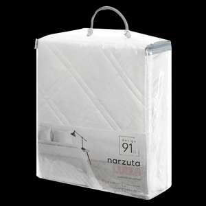 Quilted Velvet Bedspread 220 x 240 Luiz8 White