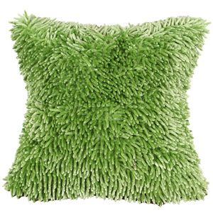 40 x 40 Decorative CHP Shaggy 1 Greenery pillowcase