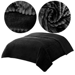 Capri Black Reversible Bedspread 160 x 200