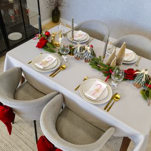 Tablecloth 120x180 Stainproof Classic Elegant Gray