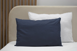 Cotton Pillowcase 50 x 80 Uniform Ola Navy Blue