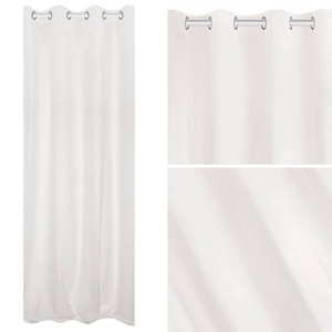 Curtain 140 x 250 Decorative Velvet Soft White
