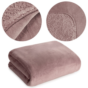 Blanket 200 x 220 Microfiber Reversible Tedy Pink