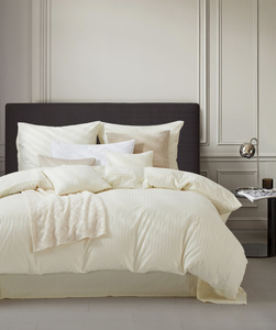 Bedding 220 x 200 3pc Cotton Adamash Ecru