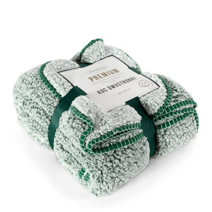 Blanket 200 x 220 Microfiber Lamb Koala Green+White