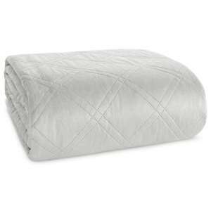 Quilted Velvet Bedspread 170 x 210 Luiz8 Silver