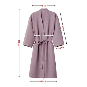 Gofer Cotton Unisex Bathrobe Vizzy S 06 Heather