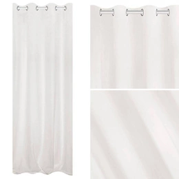 Curtain 140 x 250 Decorative Velvet Soft White