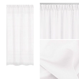 Curtain 140 x 175 Decorative Tape Viva White