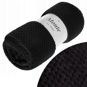 Blanket 200 x 220 Microfiber Jacquard Monte Black
