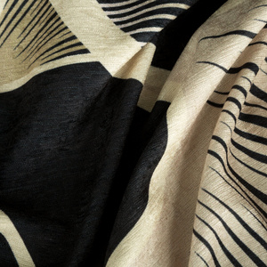 Curtain 140 x 250 Decorative Velvet Venus Black+Gold