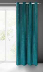 Velvet Lussi Curtain 140 x 250 Dark Turquoise