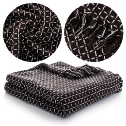 Blanket 150 x 200 Cotton Boho Aredo 10 Brown