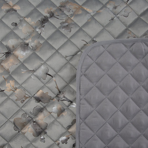 Quilted Velvet Bedspread 170 x 210 Blink5 Silver