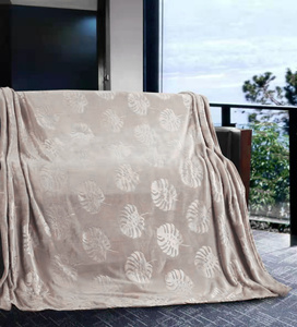 Blanket 200 x 220 Microfiber Stamped Ardea Leaf 10
