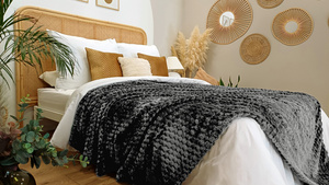 Blanket 200 x 220 Microfiber Embossed Plush Ala 3D Slices 01