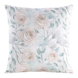 Decorative pillowcase 45 x 45 Flore 9 Green+Cream