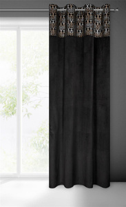 Curtain 140 x 250 Decorative Liza Black+Gold