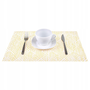 30 x 45 Decorative Geometric Yellow Placemat