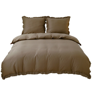 Bedding 160 x 200 3pc Cotton with Ruffles Lynda 03