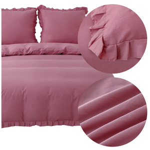 Bedding set 160 x 200 3 pieces Cotton with Ruffle Lynda 05