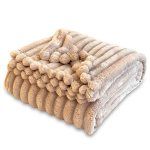 Blanket 160 x 200 Microfiber Plush Shirley Stripes 04