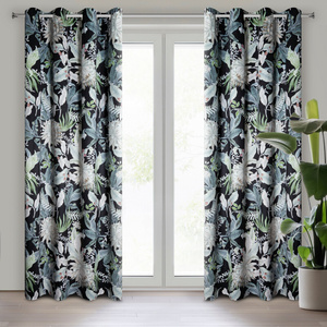 Curtain 140 x 250 Decorative Sally Black+Silver