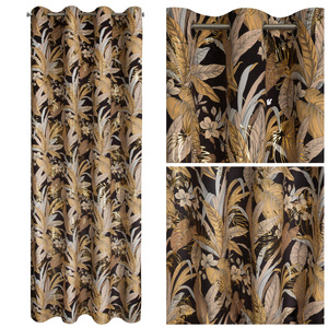 Curtain 140 x 250 Decorative Adel Black+Gold