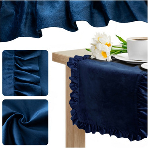 Table Runner 40 x 160 Decorative with Ruffles Ligia 09