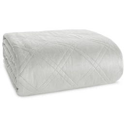 Quilted Velvet Bedspread 170 x 210 Luiz8 Silver