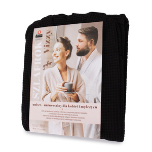 Gofer Unisex Cotton Bathrobe Vizzy XL 04 Black