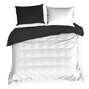 Bedding 160 x 200 3cz Satin Nova3 White + Black