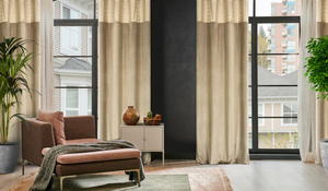 Curtain 140 x 250 Decorative Velvet Elen Beige+Grey