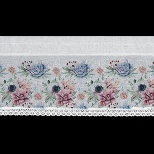 Curtain 30 x 150 Decorative Ready Dora White+Pink