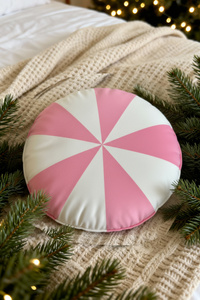 Pillow 38 x 38 Christmas Candy Pink