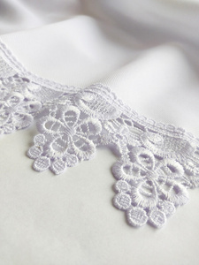 Stainproof Tablecloth with Guipure Lace White 130x210