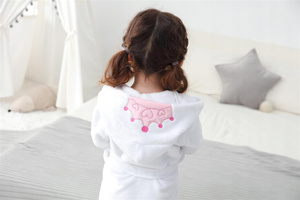 Children's Bathrobe with Hood M 120 Princess