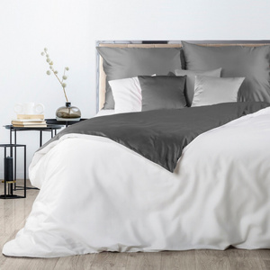 Bedding 160 x 200 3cz Satin Nova3 White + Steel