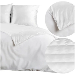 Bedding 220 x 200 3pc Satin Nova3 White