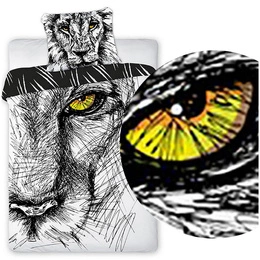 Youth Lion White and Black Bedding 294 160x200NP 2 parts