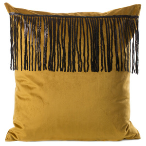 45 x 45 Decorative Velvet Pillowcase Jasper Honey