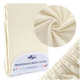 Jersey sheet with elastic 018_D Ecru 60x120
